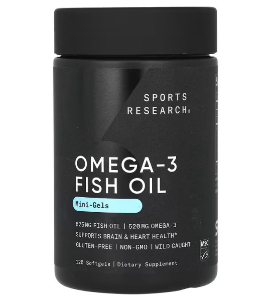 Sports Research Omega-3 Mini-Gels 625 мг (120 капс)