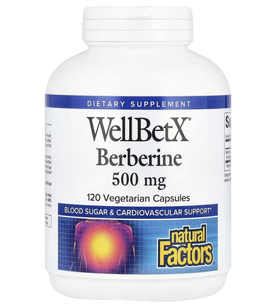 Natural Factors WellBetX Berberine 500 mg Veg Caps (120 капс)