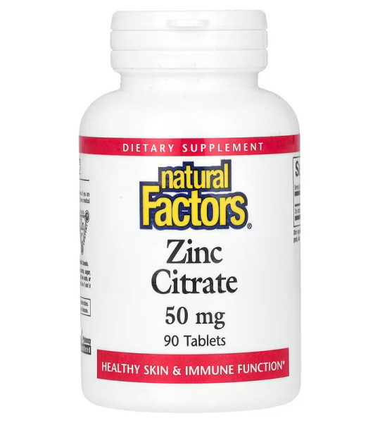 Natural Factors Zinc Citrate 50 mg (90 табл)