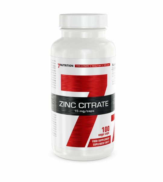 7Nutrition Zinc Citrate 15 mg Veg Caps (100 капс)