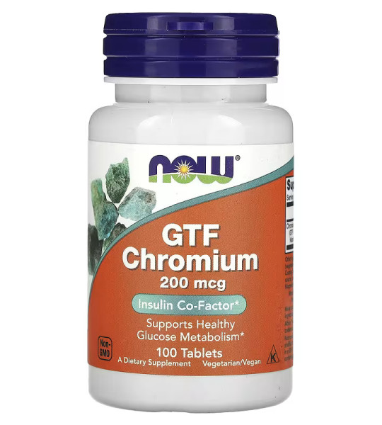 NOW GTF Chromium 200 mcg (100 табл)