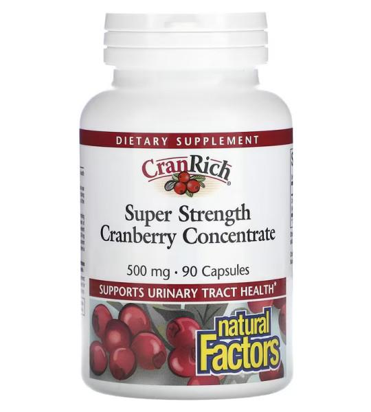 Natural Factors CranRich Super Strength Cranberry Concentrate 500 mg (90 капс)