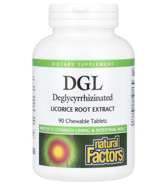 Natural Factors DGL 400 mg (90 жув табл)