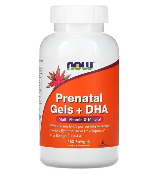 NOW Prenatal Gels + DHA Softgels (180 капс)