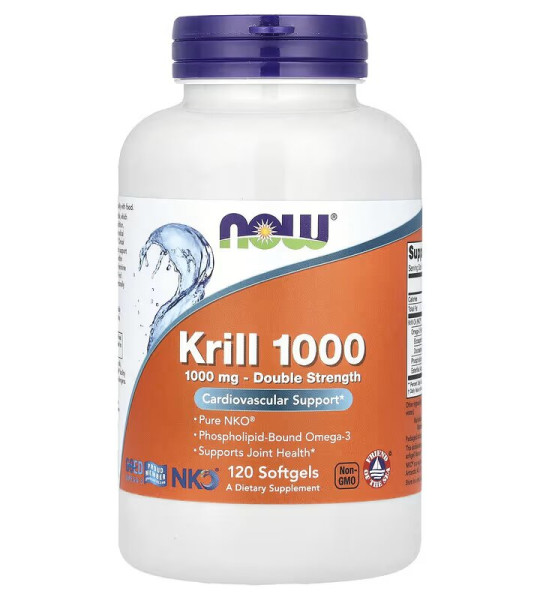 NOW Krill 1000 mg Softgels (120 капс)