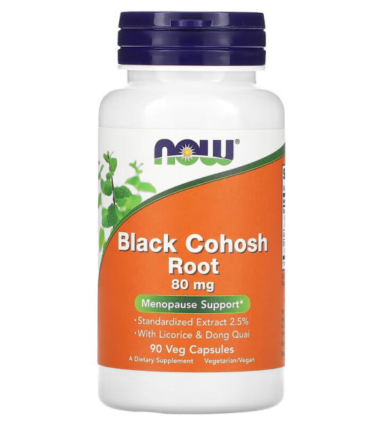 NOW Black Cohosh Root 80 mg Veg Caps (90 капс)