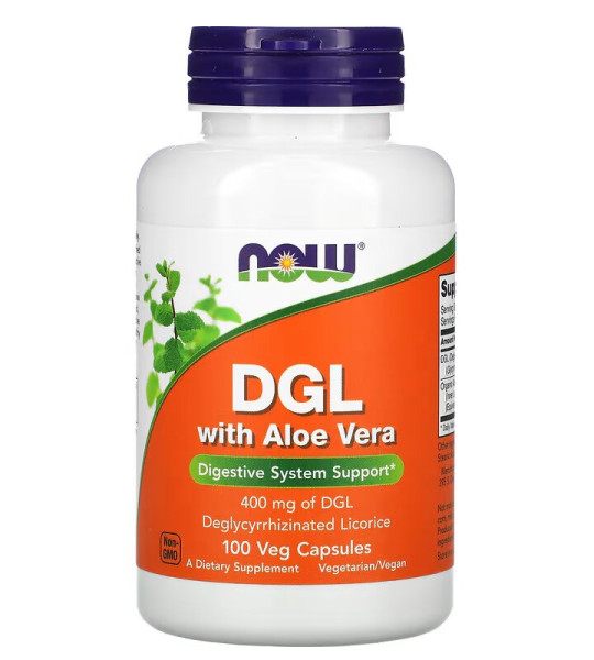 NOW DGL with Aloe Vera Veg Caps (100 капс)