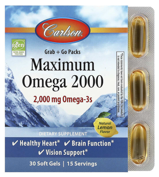 Carlson Maximum Omega 2000 mg Softgels (30 капс)