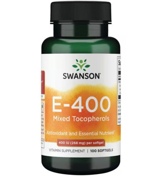 Swanson Vitamin E-400 Mixed Tocopherols 268  мг (100 табл)