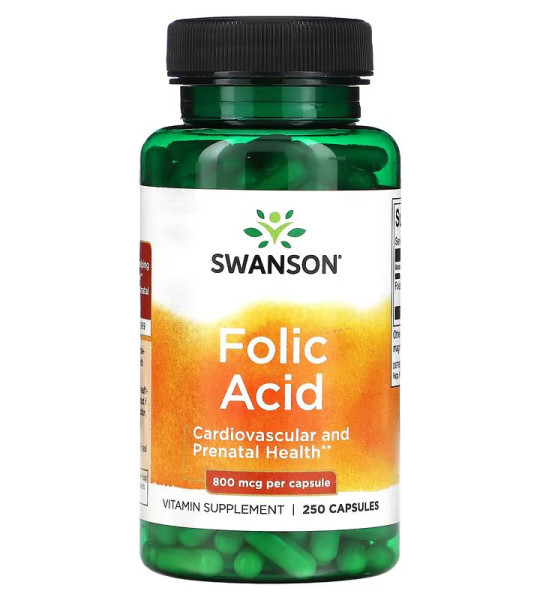 Swanson Folic Acid 800 мкг (250 капс)