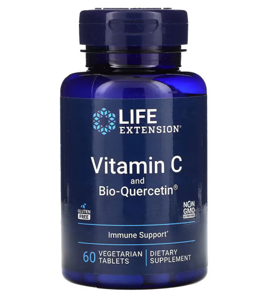 Life Extension Vitamin C and Bio-Quercetin 1000 mg / 15 mg Veg Tabs (60 табл)