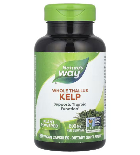 Nature's Way Kelp 600 mg Veg Caps (180 капс)