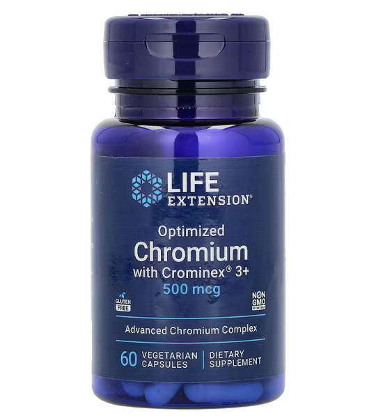 Life Extension Optimized Chromium With Crominex 3+ 500 мкг (60 капс)