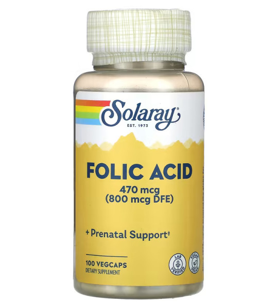 Solaray Folic Acid 470 мкг Veg Caps (100 капс)