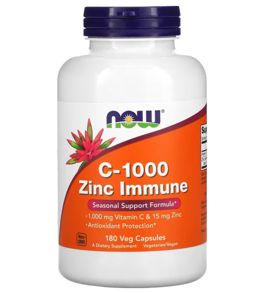 NOW C-1000 Zinc Immune 1000mg (180 veg capsules)