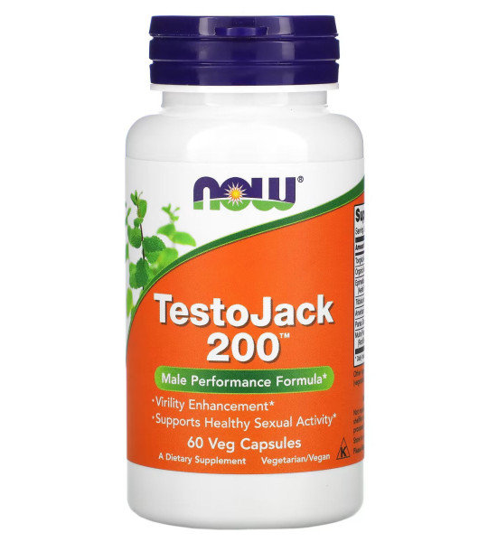 NOW TestoJack 200 Veg Caps (60 капс)