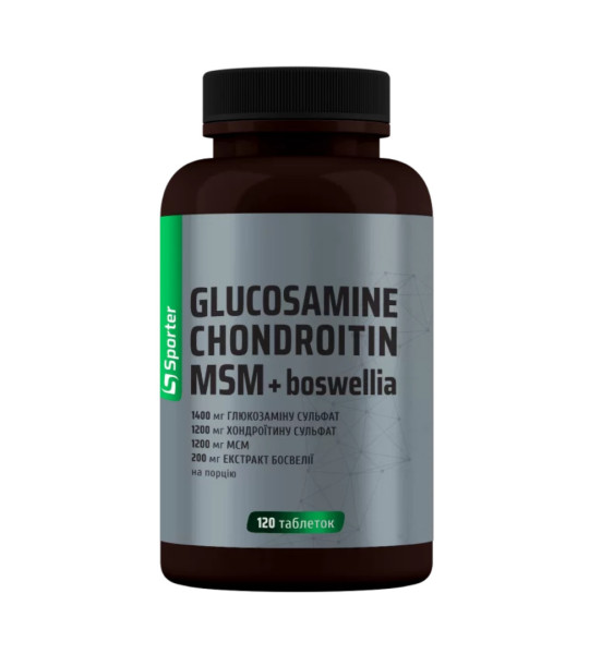 Sporter Glucosamine Chondroitin MSM + Boswellia (120 табл)