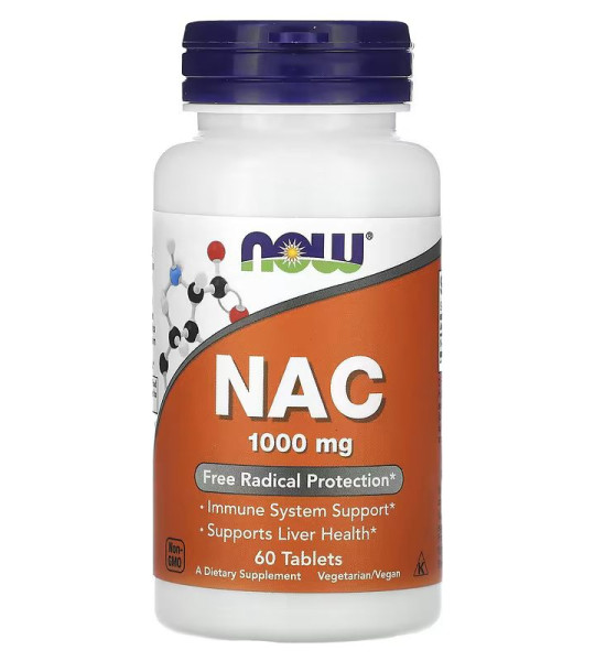 NOW NAC 1000 мг (60 табл)