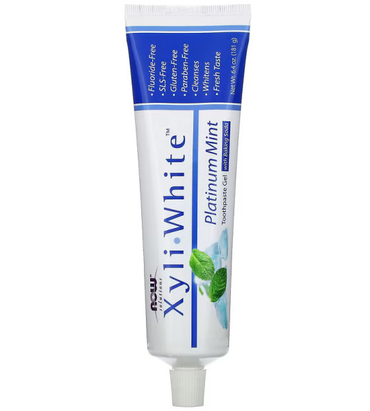 NOW Solutions XyliWhite Platinum Mint Toothpaste Gel with Soda (181 грам)