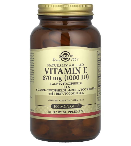 Solgar Naturally Sourced Vitamin E 670 мг Softgels (100 капс)