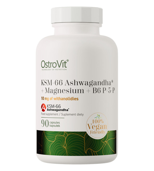 OstroVit KSM-66 Ashwagandha + Magnesium + B6 P-5-P (90 капс)