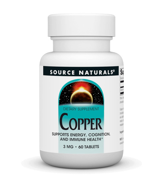 Source Naturals Copper 3 mg (60 табл)