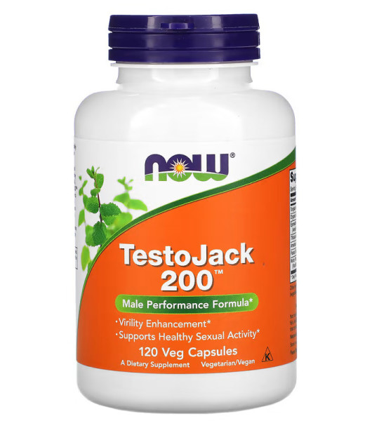 NOW TestoJack 200 Veg Caps (120 капс)