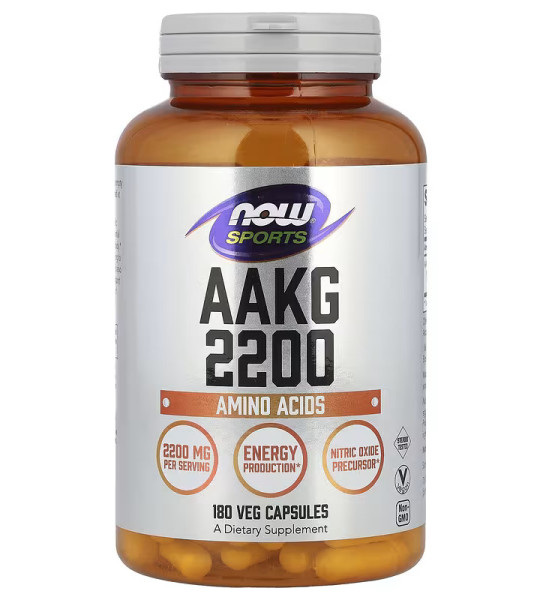 NOW Sports AAKG 2200 Veg Caps (180 капс)