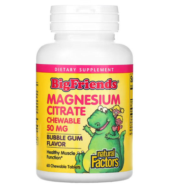 Natural Factors Big Friends Magnesium Citrate Chewable 50 мг (60 табл)