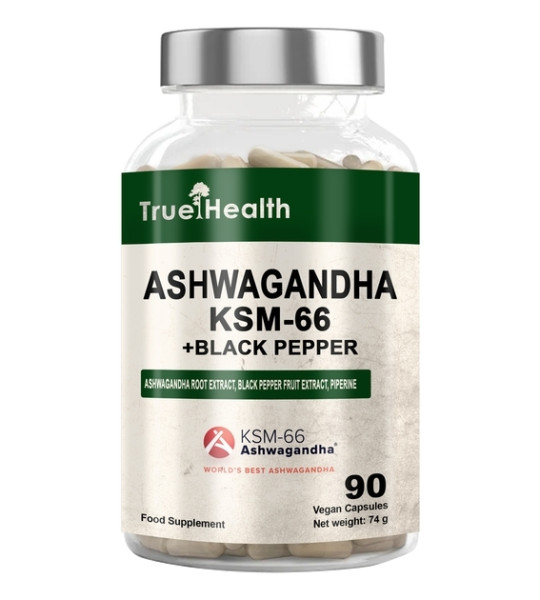 True Health Ashwagandha KSM-66 + Black Pepper Veg Caps (90 капс)