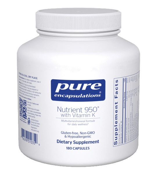 Pure Encapsulations Nutrient 950® with Vitamin K 180 капс