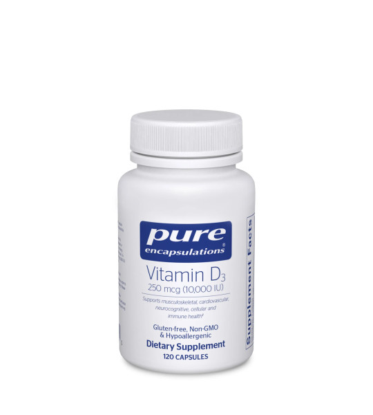 Pure Encapsulations Vitamin D3 250 mcg (10,000 IU) 120 капс