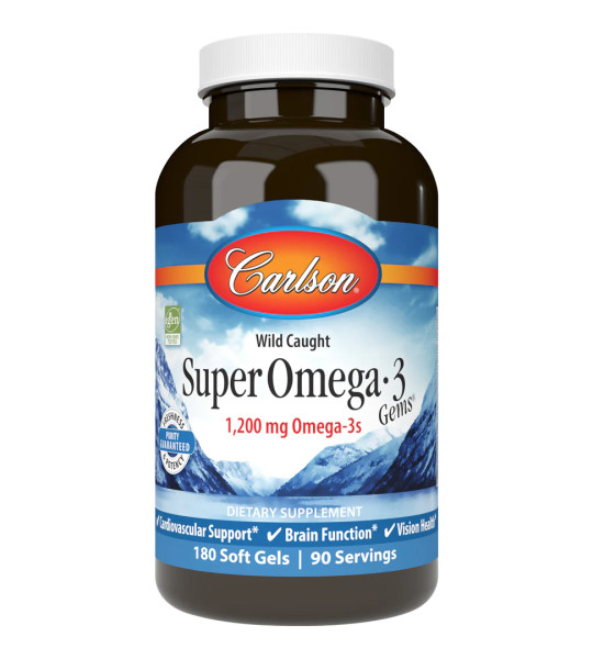 Carlson Super Omega-3 Gems 1200 mg Softgels (180 капс)