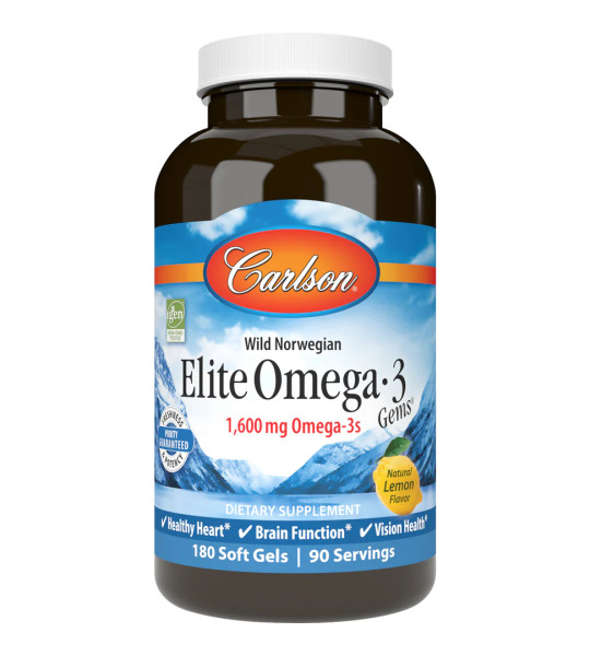 Carlson Elite Omega-3 Gems 1600 mg Softgels (180 капс)