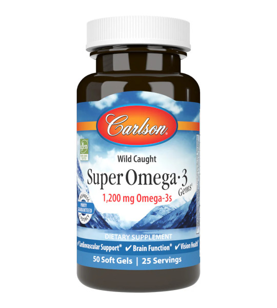 Carlson Super Omega-3 Gems 1200 mg Softgels (50 капс)