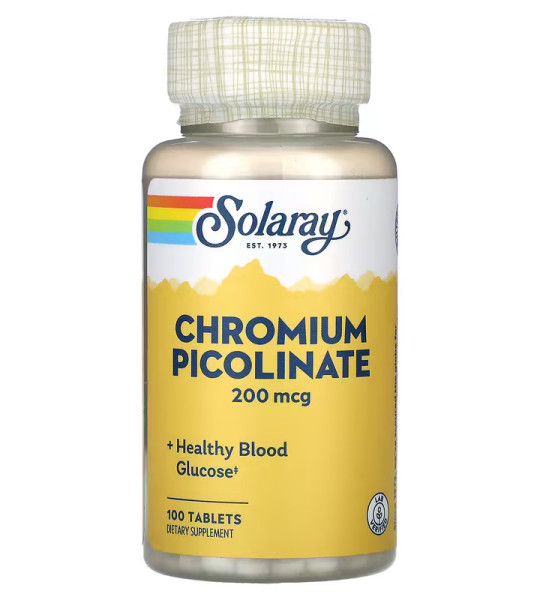 Solaray Chromium Picolinate 200 мкг (100 табл)