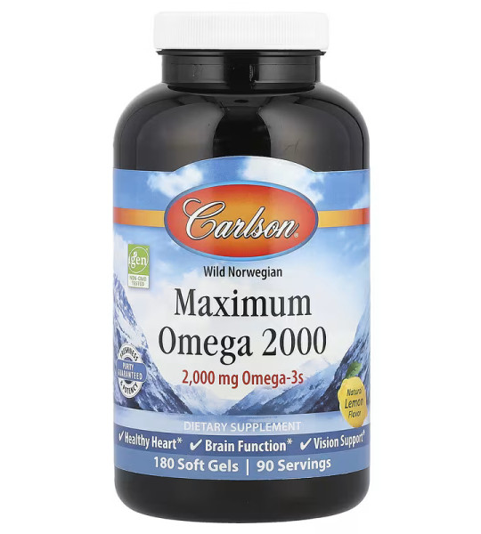 Carlson Maximum Omega-3 2000 mg Softgels (180 капс)