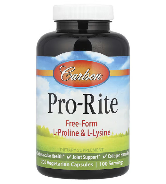 Carlson Pro-Rite L-Proline & L-Lysine Veg Caps (200 капс)