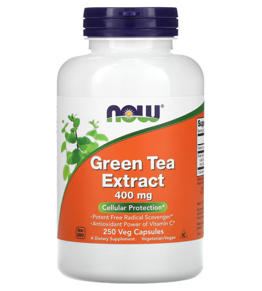 NOW Green Tea Extract 400 mg Veg Caps (250 капс)