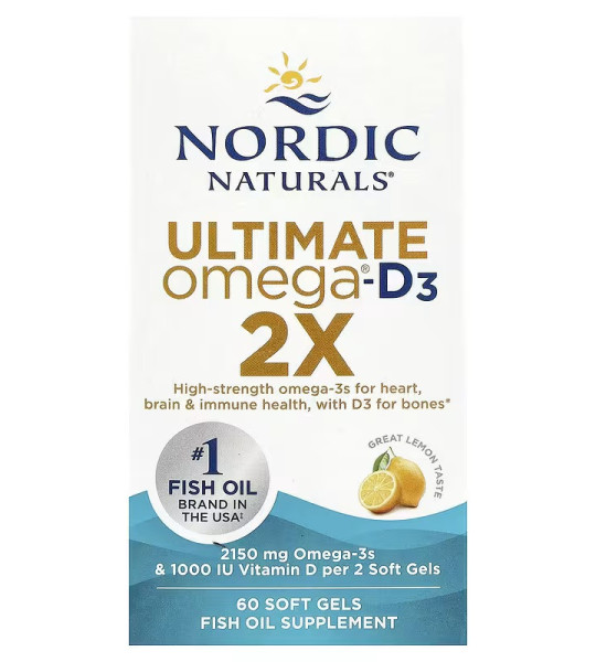 Nordic Naturals Ultimate Omega-D3 2X 2150 mg Softgels (60 капс)