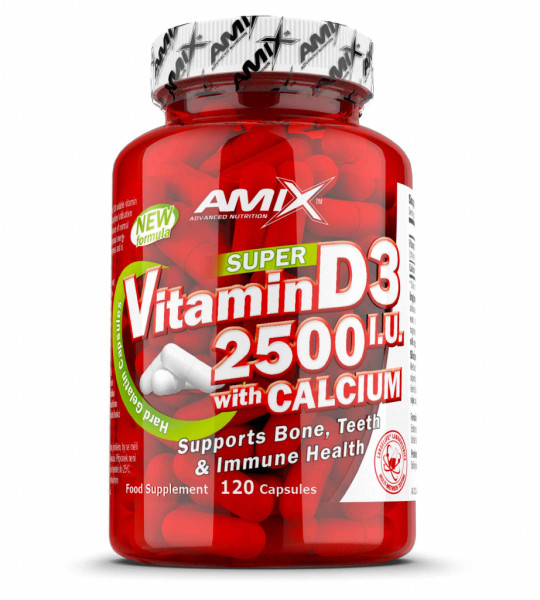 Amix Super Vitamin D3 2500 IU + Calcium (120 капс)