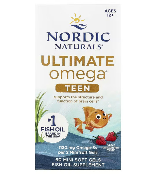 Nordic Naturals Ultimate Omega 3 Teen 1120 mg Mini Softgels (60 капс)