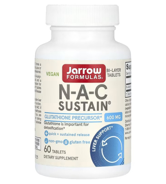 Jarrow Formulas N-A-C Sustain 600 mg (60 табл)
