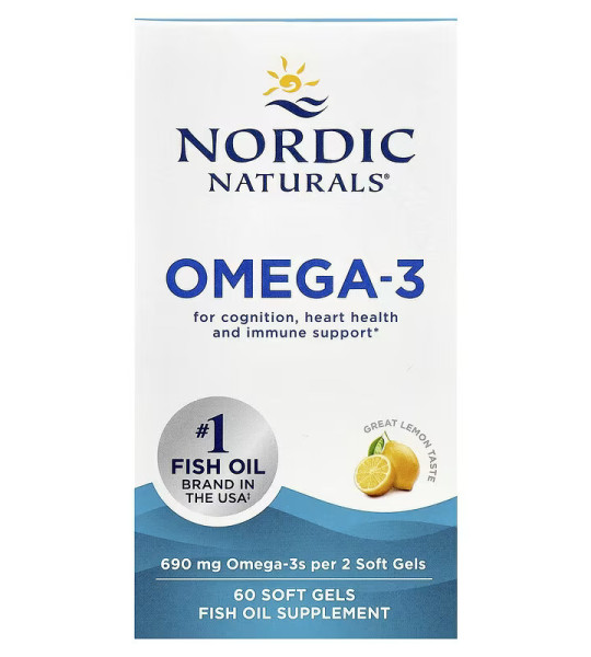 Nordic Naturals Omega-3 690 mg Softgels (60 капс)