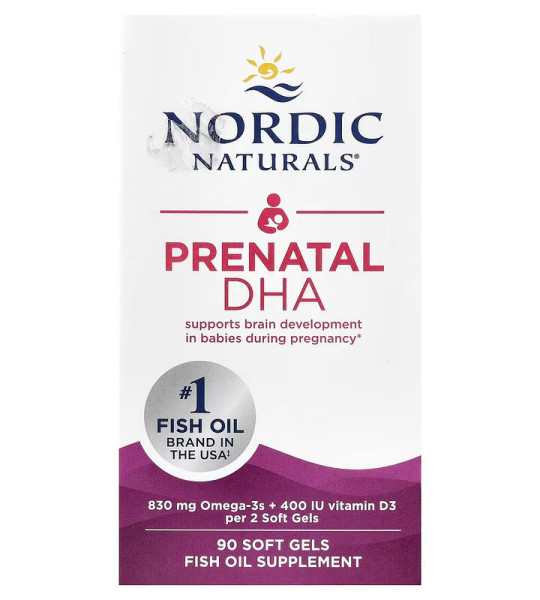 Nordic Naturals Prenatal DHA 830 mg Softgels (90 капс)