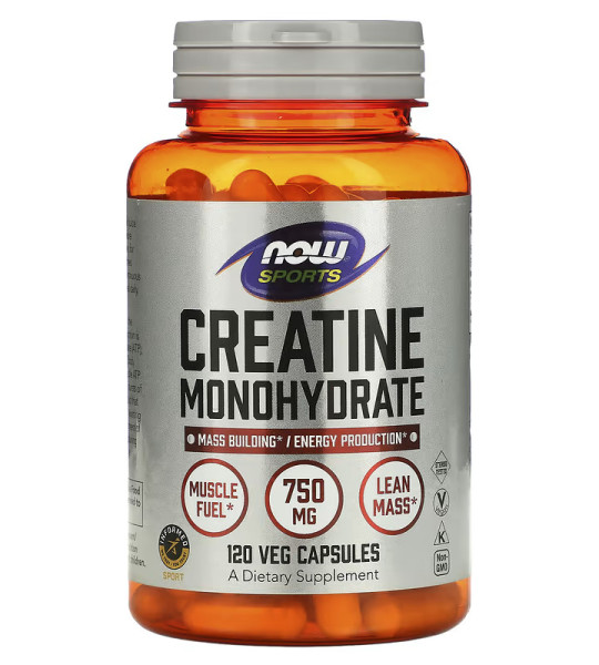 NOW Sports Creatine Monohydrate Veg Caps (120 капс)