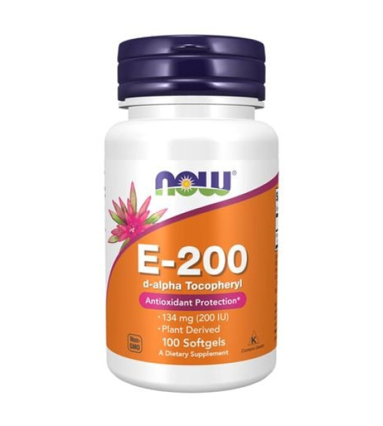 NOW Vitamin E-200 IU Softgels (100 капс)
