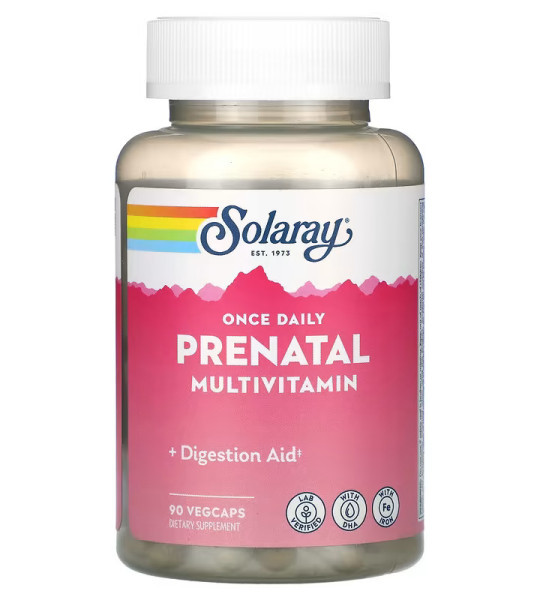 Solaray Once Daily Prenatal Multivitamin Veg Caps (90 капс)
