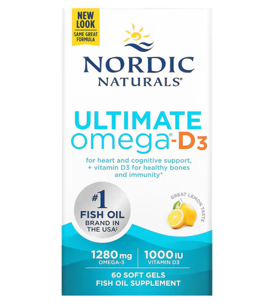 Nordic Naturals Ultimate Omega-D3 1280 mg Softgels (60 капс)