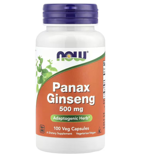 NOW Panax Ginseng 500 mg Veg Caps (100 капс)